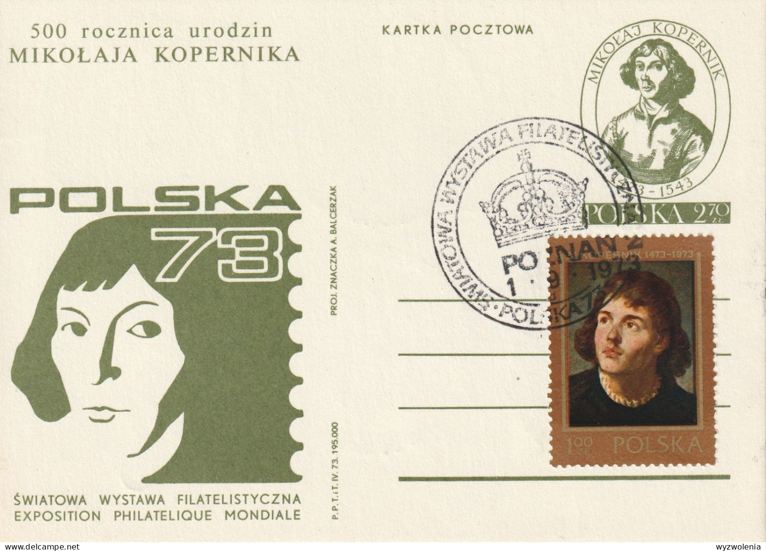 A 499) Polen 1973 GS: 500. Geb. Mikolaj Kopernik, 7 SSt Polska'73 Poznan - Otros & Sin Clasificación