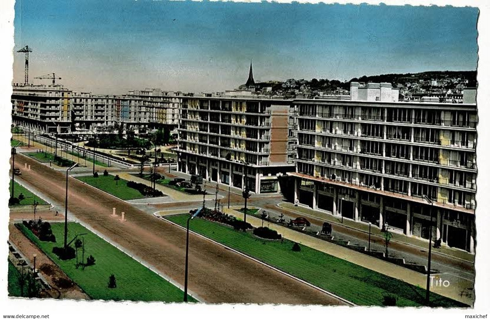 Le Havre - La Façade De L'Avenue Foch Vers Le Square Saint Roch - Circulé Sans Date, Sous Enveloppe - Saint-Roch (Plein)