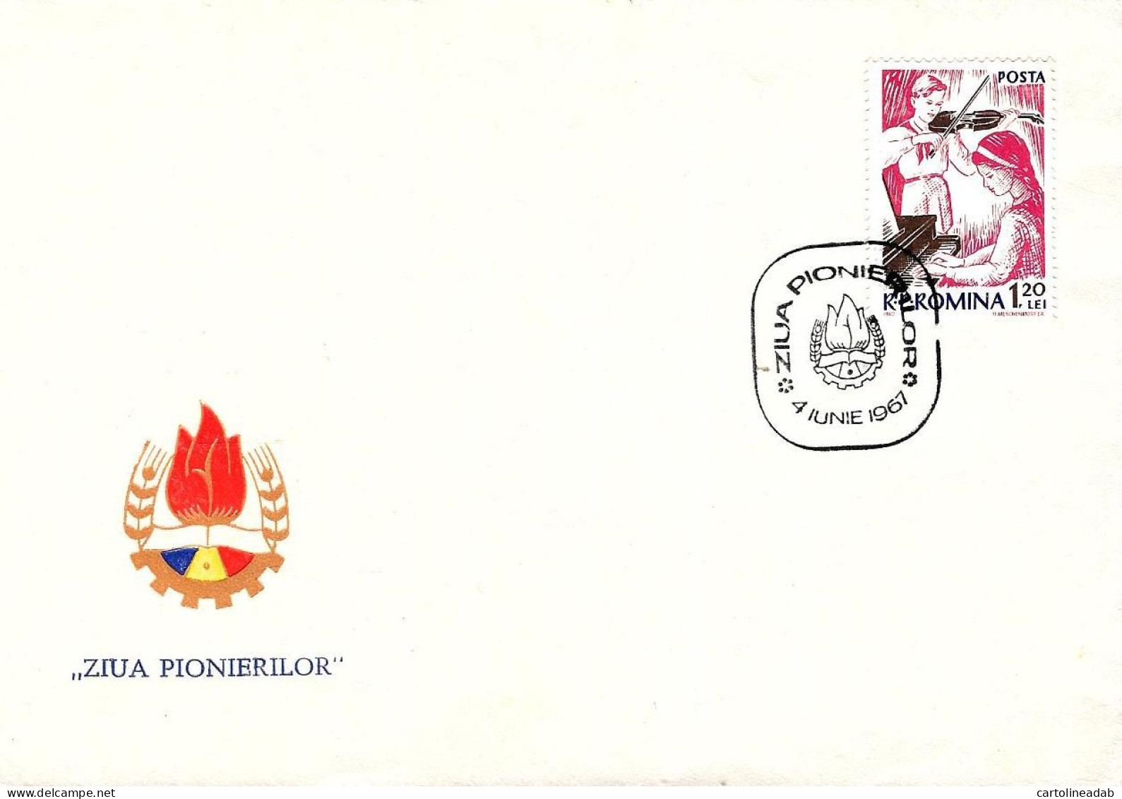 [MD7869] FDC - BUSTA FILATELICA ... ZIUA PIONIERILOR - CON ANNULLO 1967 - NV - Andere & Zonder Classificatie