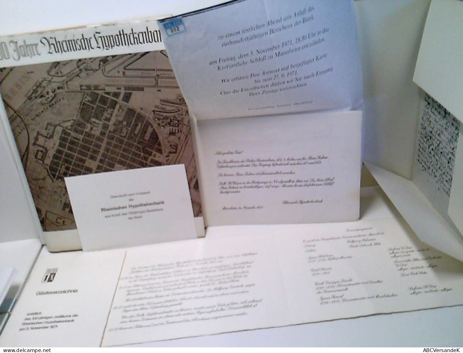 100 Jahre Rheinische Hypothekenbank - Mit Originalbeilagen Wie Z.B. Einladung - Gästeverzeichnis - Festlicher - Biografía & Memorias