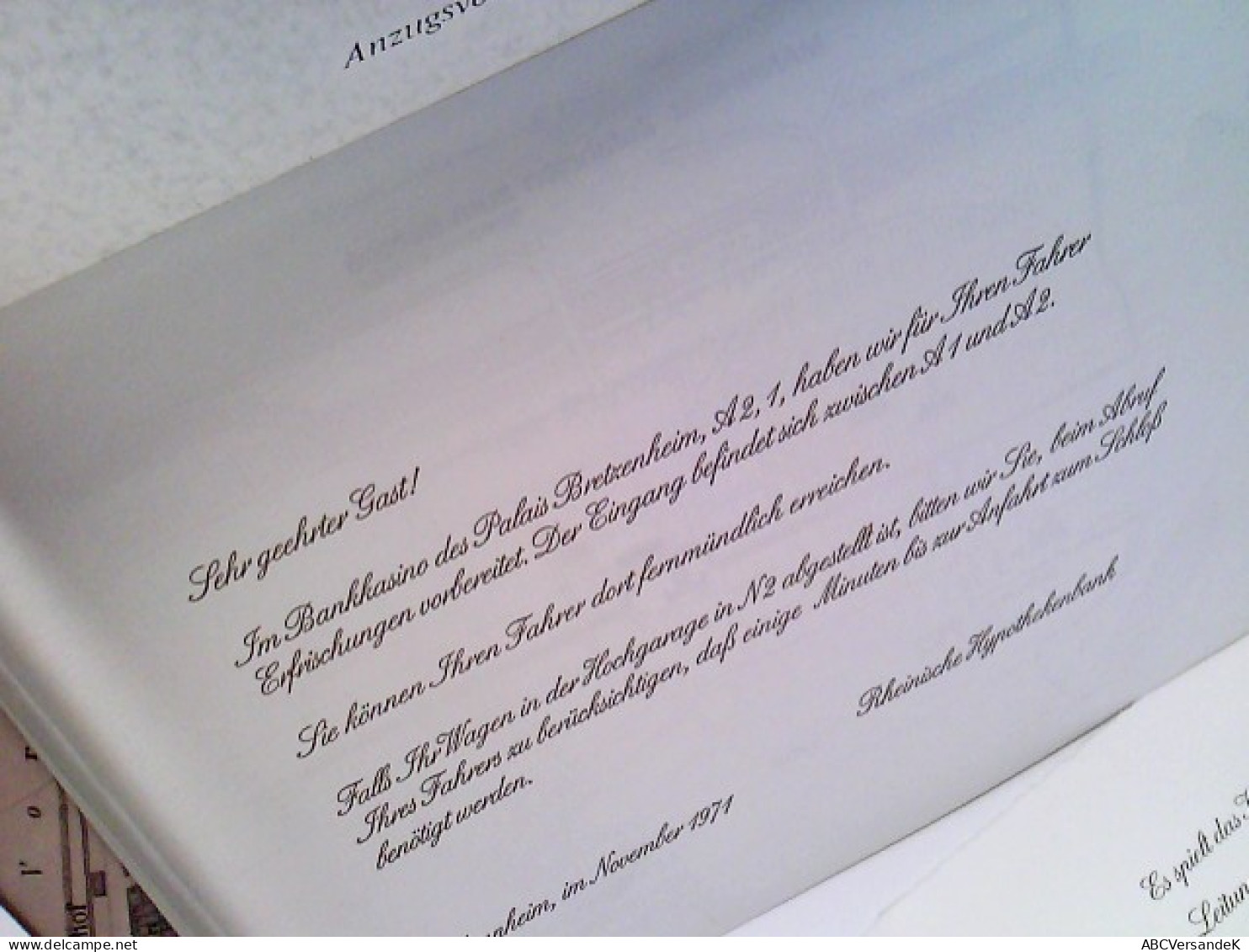 100 Jahre Rheinische Hypothekenbank - Mit Originalbeilagen Wie Z.B. Einladung - Gästeverzeichnis - Festlicher - Biografía & Memorias