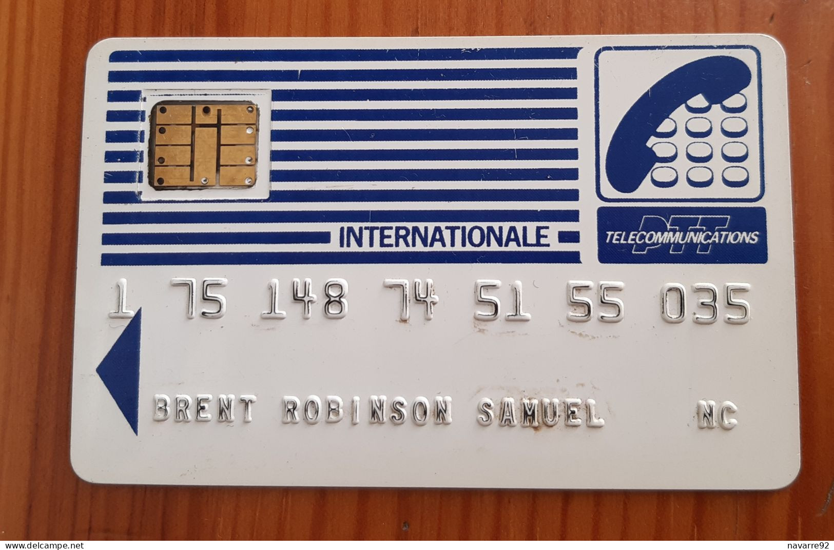 ANCIENNE CARTE A PUCE SCHLUMBERGER PTT TELECOMMUNICATIONS INTERNATIONALE B.E !!! - Otros & Sin Clasificación