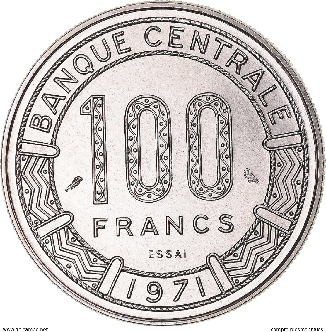 Monnaie, Gabon, 100 Francs, 1971, Paris, ESSAI, FDC, Nickel, KM:E3 - Congo (República 1960)