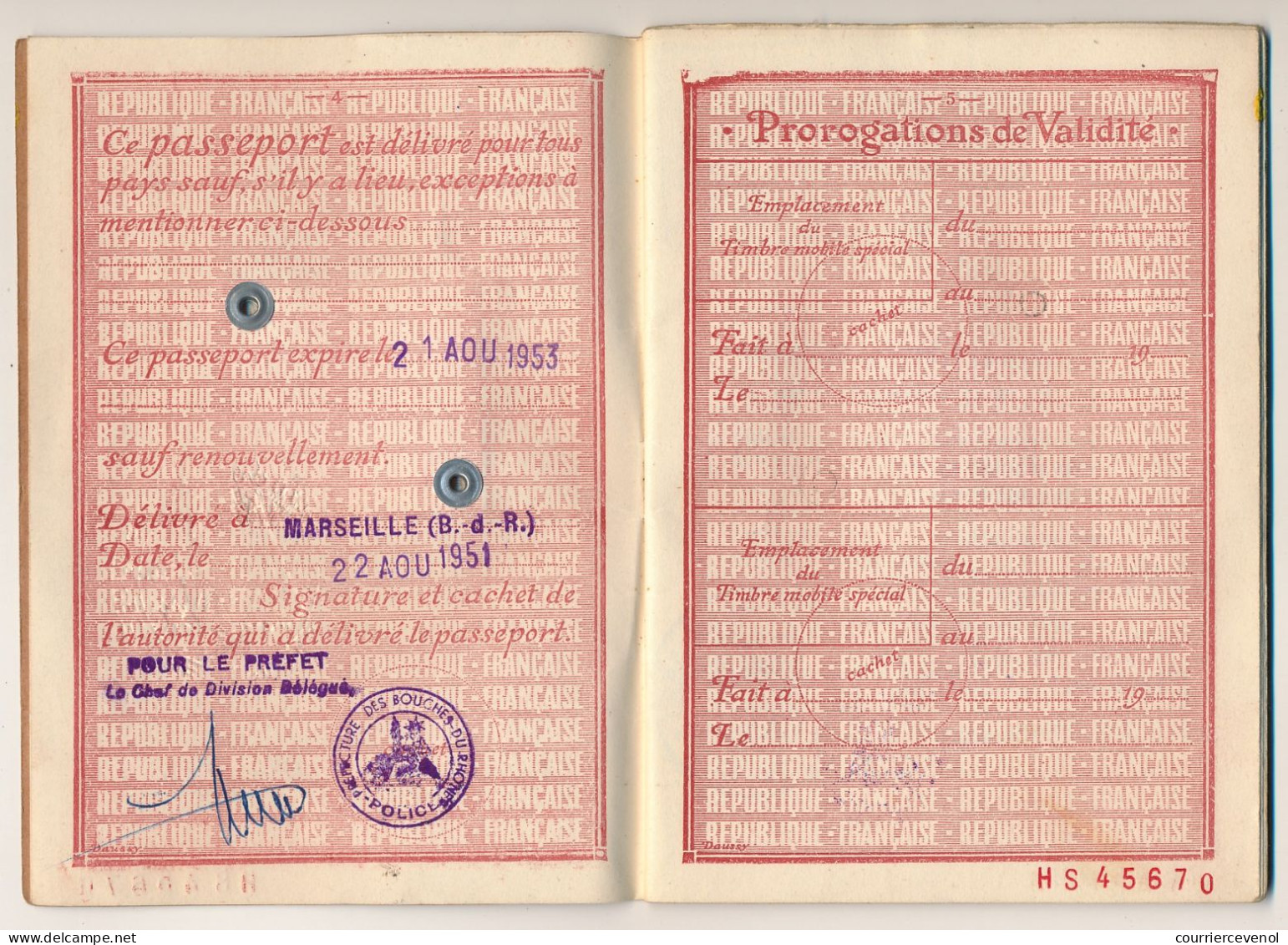 FRANCE / ESPAGNE - Passeport 700 Francs Marseille 1951 + Consulat D'Espagne Marseille (fiscaux) + Visas Tanger Et Maroc - Unclassified