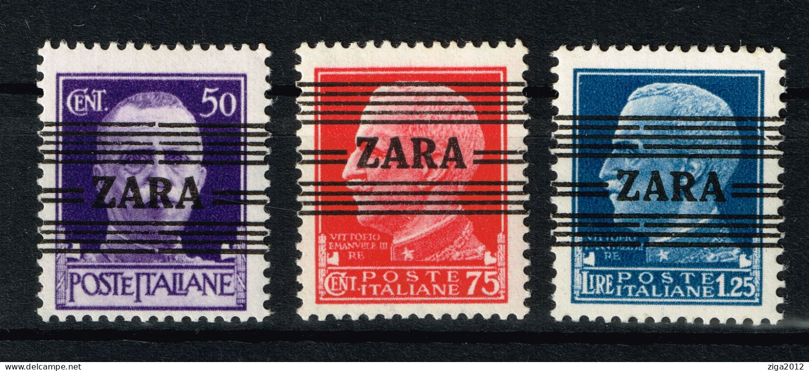 ITALY 1943 OCCUPAZIONE TEDESCA ZARA - SERIE DI 3 VALORI SOVRASTAMPATI "ZARA" MNH - Deutsche Bes.: Zara