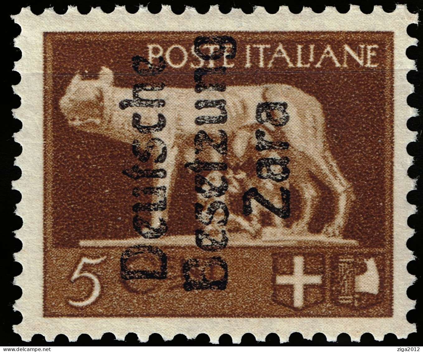 ITALY 1943 OCCUPAZIONE TEDESCA ZARA - VALORE DA C.5 SOVRASTAMPATO "Deutsche Besetzung Zara" MNH (2) - Occ. Allemande: Zara