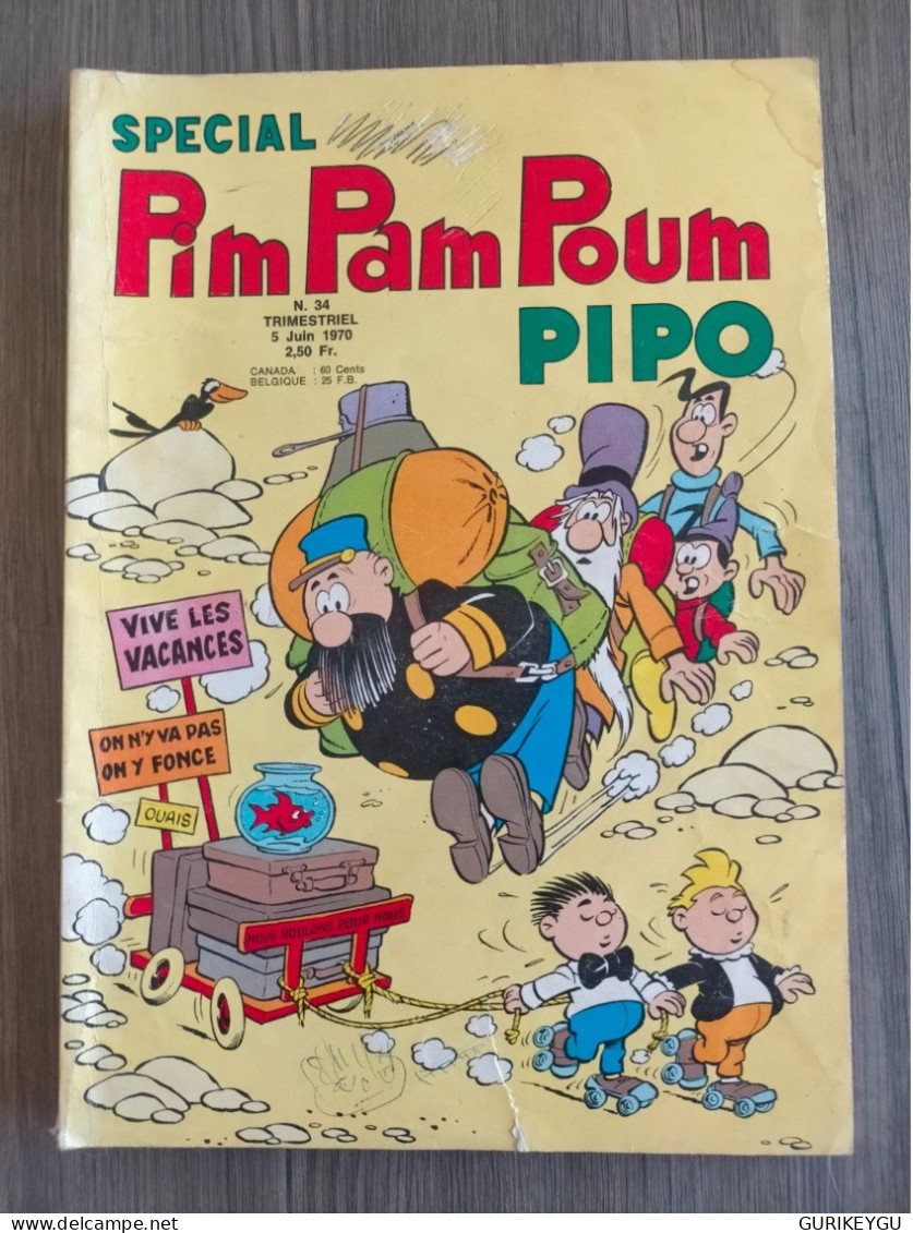 Spécial PIM PAM POUM PIPO N° 34  LUG   05/06/1970 JEAN YVES TERLAIN - Tintin