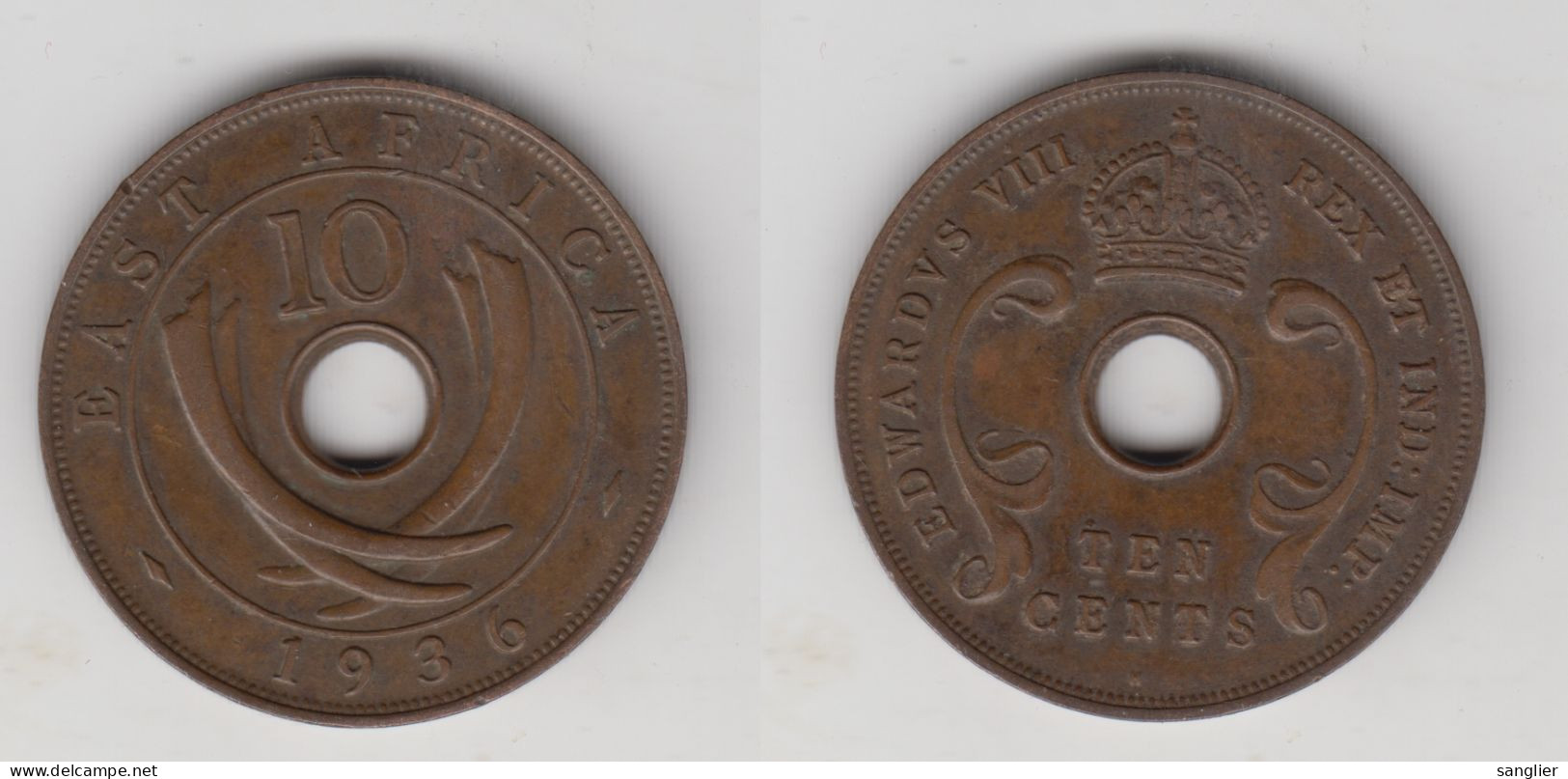 EAST AFRICA - 10 CENTS 1936 H - Britische Kolonie