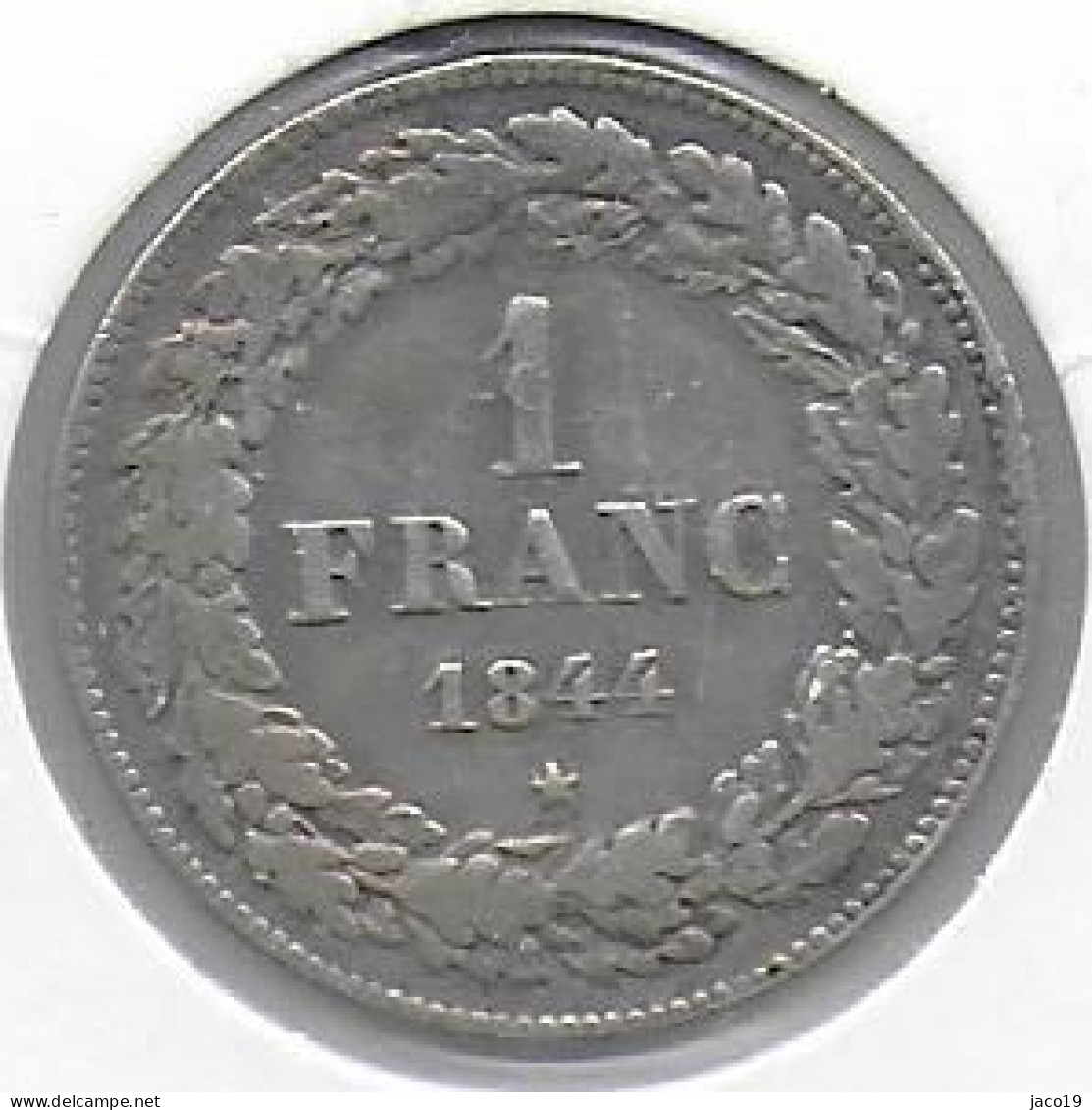 1 Franc Argent Léopold I 1844 De Belle Qualité - 1 Franc