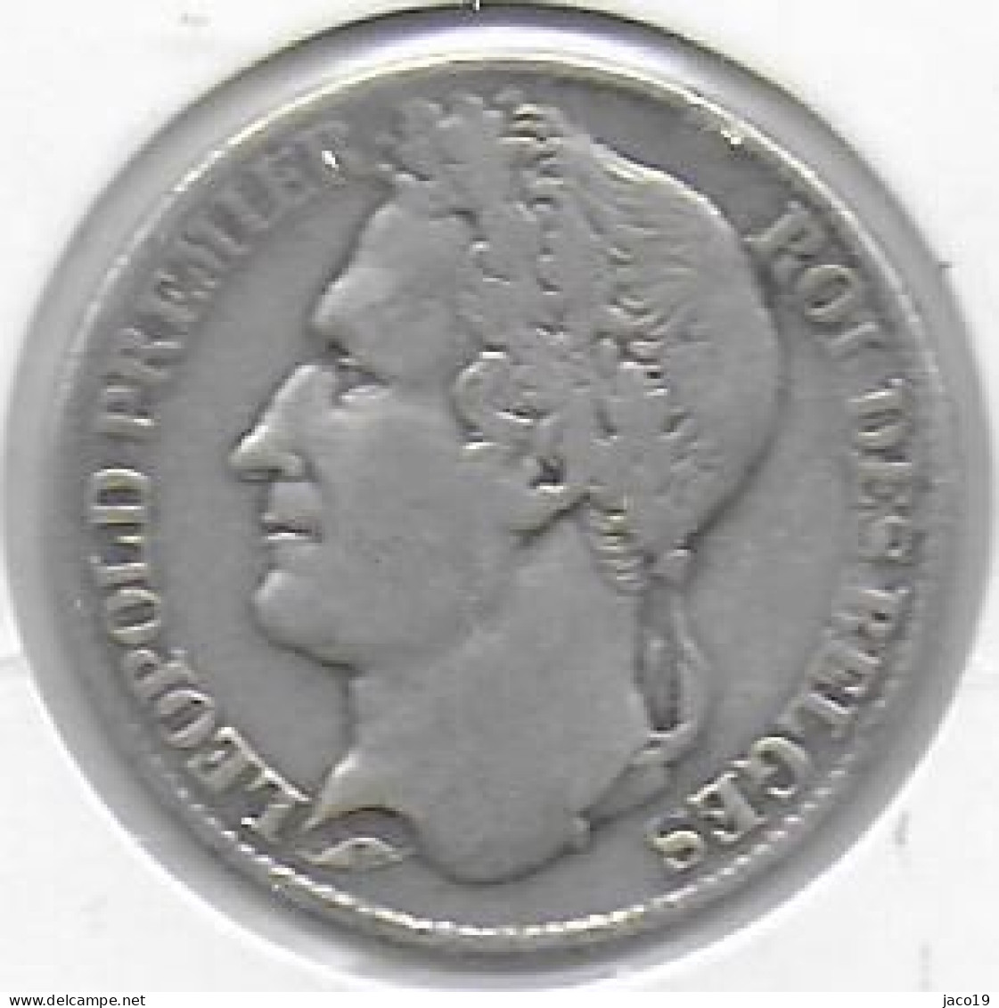 1 Franc Argent Léopold I 1844 De Belle Qualité - 1 Frank