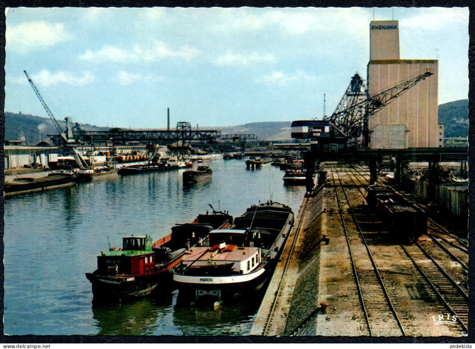 G3848 - TOP Stuttgart Neckarhafen Hafen Schlepper Schleppkahn Krahn - Konrad Wittwer - Schlepper