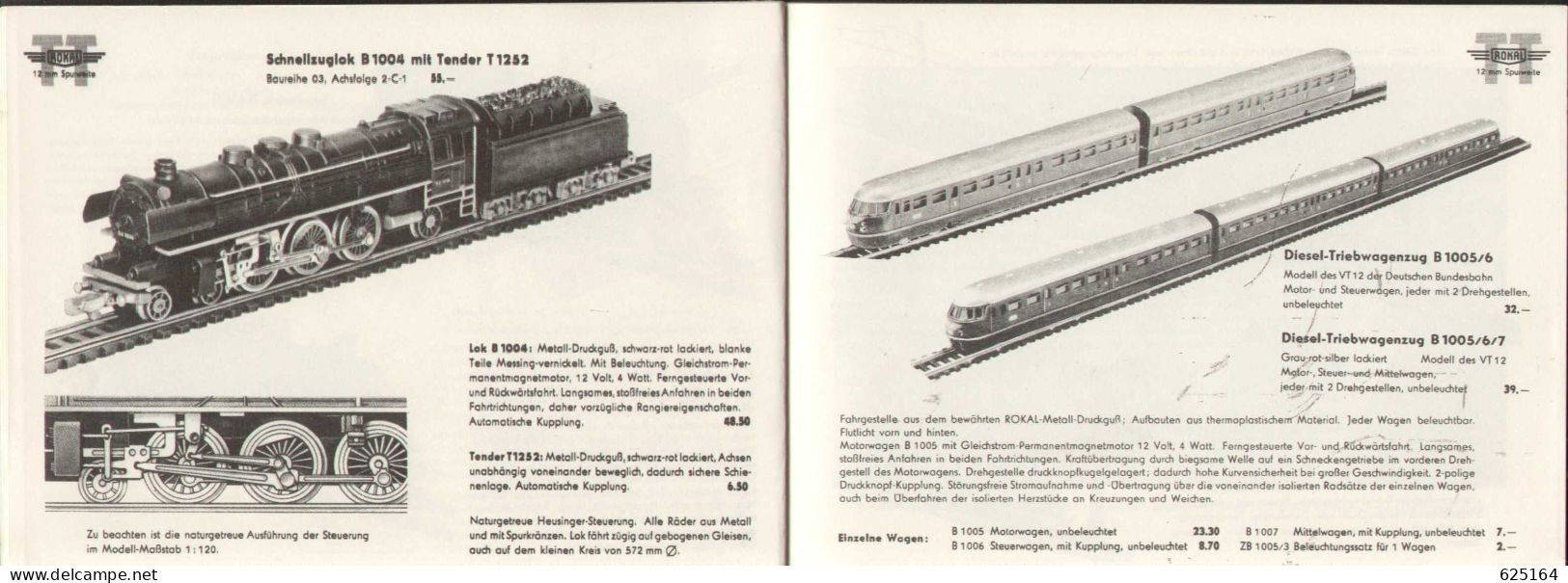 Catalogue ROKAL 1957/3 Modellbahn Katalog TT 1:120 12 Mm. - Allemand