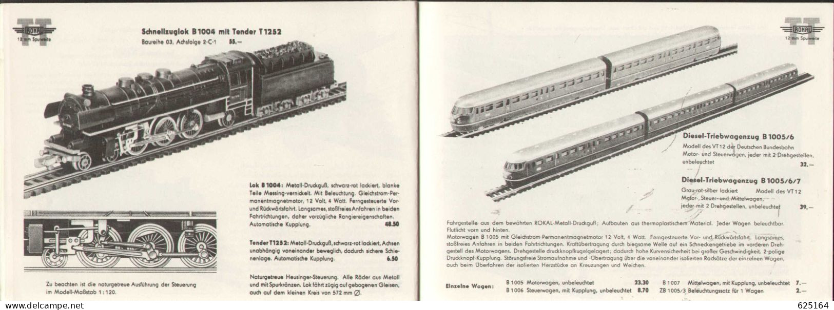 Catalogue ROKAL 1957/3 Modellbahn Katalog TT 1:120 12 Mm. - Tedesco