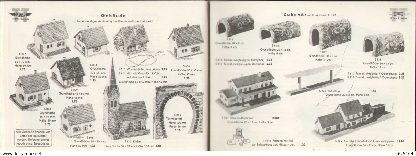 Catalogue ROKAL 1957/3 Modellbahn Katalog TT 1:120 12 Mm. - Deutsch