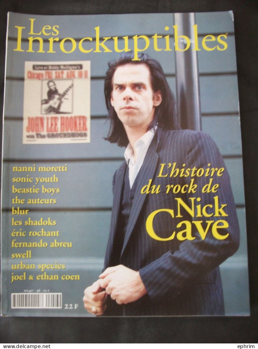 Les Inrockuptibles 56 Nick Cave Sonic Youth Blur Swell Beastie Boys Nanno Moretti The Auteurs Shadoks Magazine 1994 - Muziek