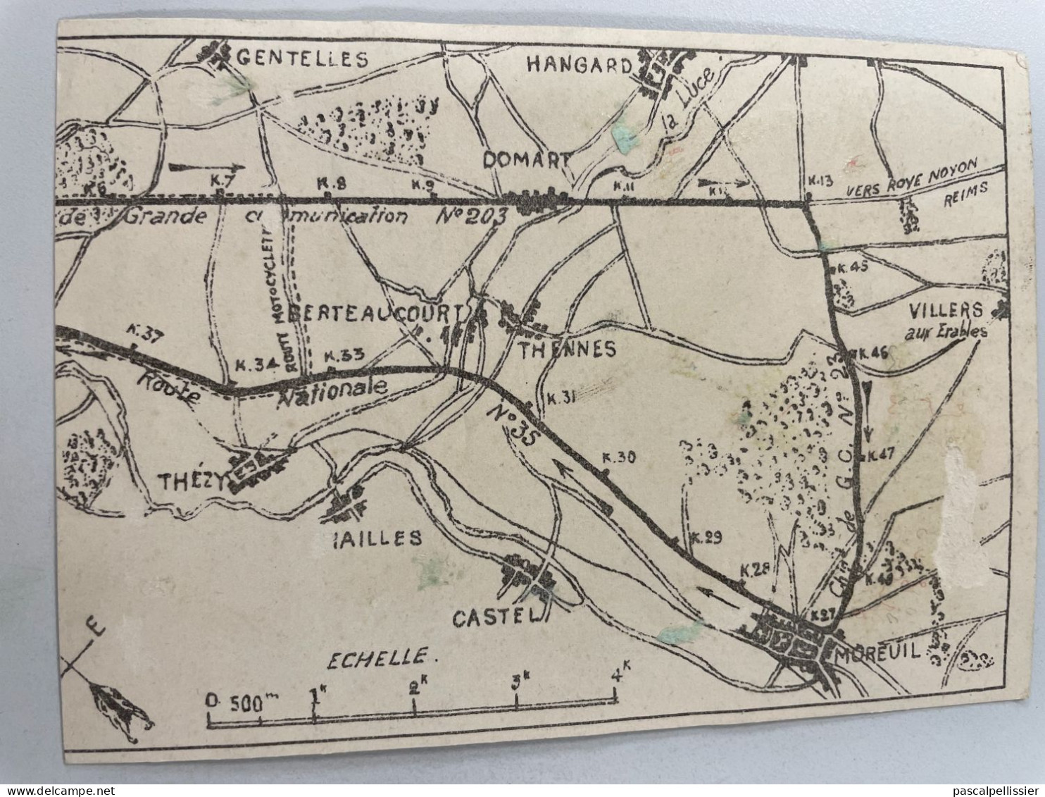 CPA - 80 - LONGUEAU - La Fourche - Flèche Vers Les Tribunes - Carte Abîmée Par Un Scotch à Gauche Et V° Collé - Longueau