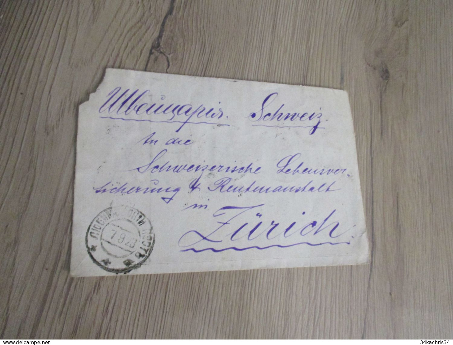 Lettre Russie Russia 9 Stamp Surchargés P100P P200P 1928 Pour Zurich - Lettres & Documents