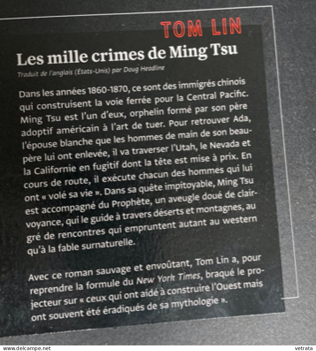 Tom Lin : Les Mille Crimes De Ming Tsu (Gallimard-La Noire / 2023 - 402 Pages) - Roman Noir