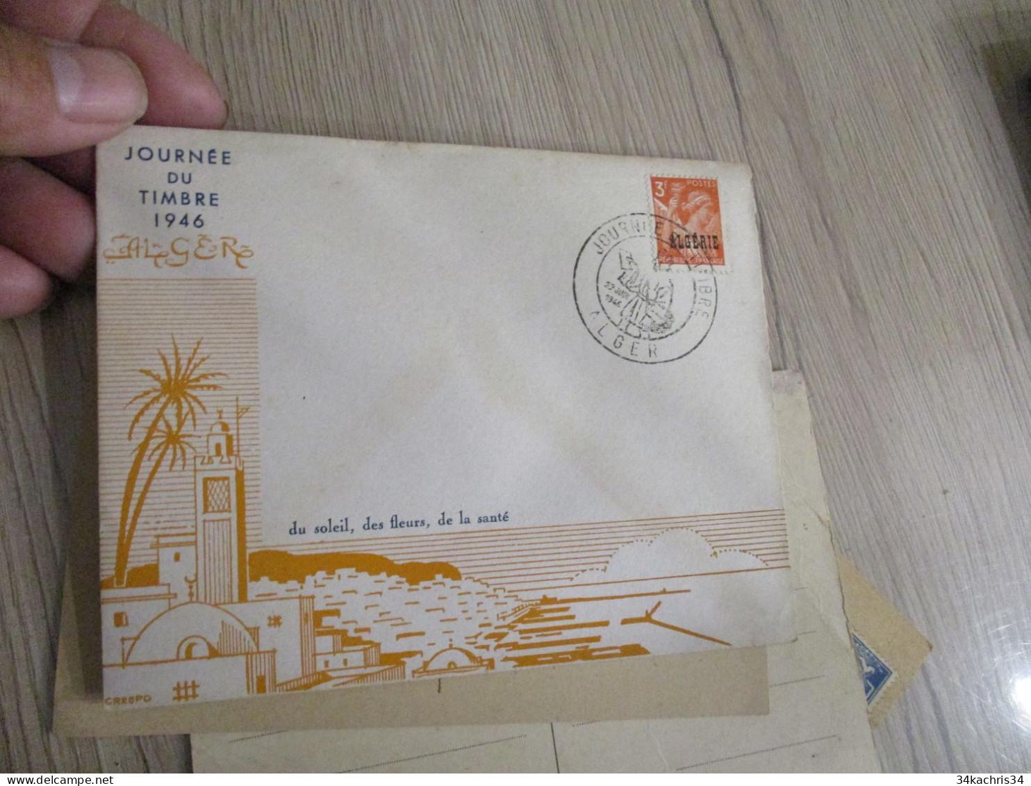 Algérie lot 6 lettres entier premiers jours carte maximum