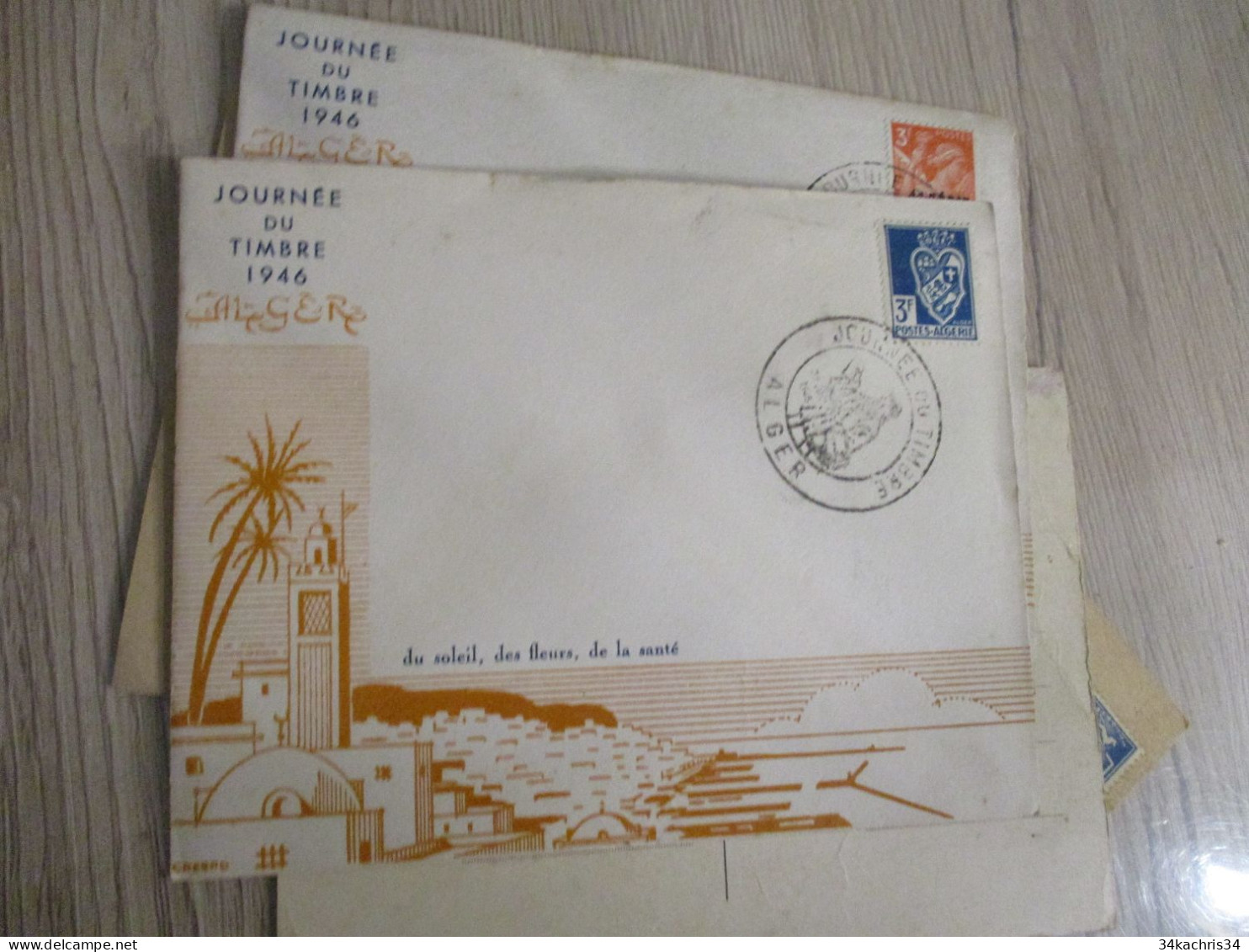 Algérie lot 6 lettres entier premiers jours carte maximum