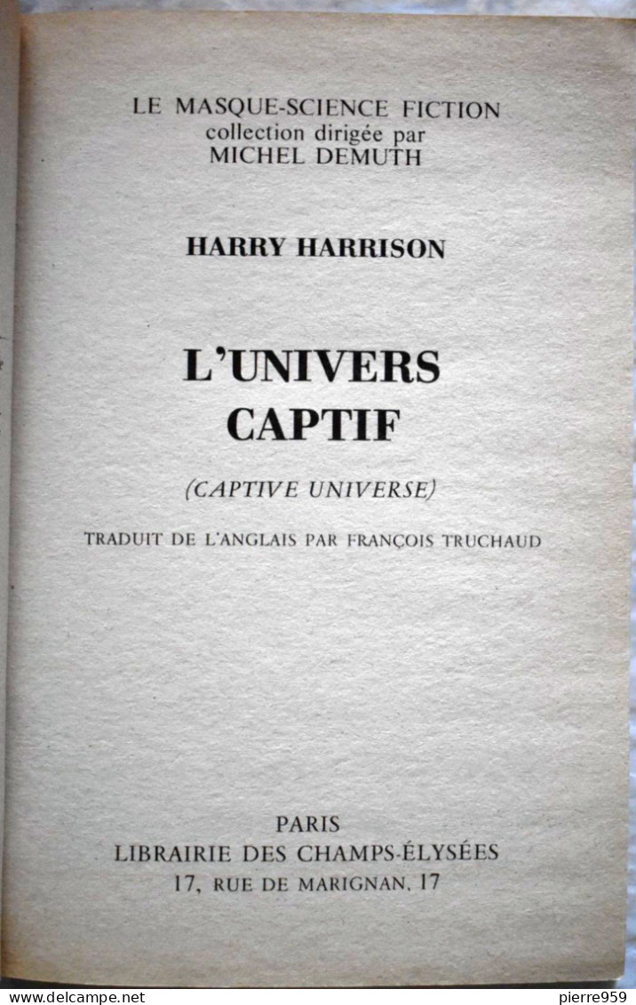 L'univers Captif - Harry Harrison - Le Masque SF