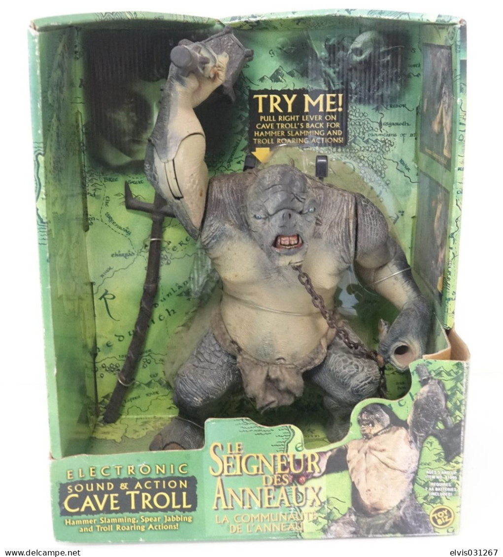 Vintage ACTION FIGURE : SOUND AND ACTION CAVE TROLL - LORD OF THE RINGS MIB - Le Seigneur Des Anneaux - Original Toy Biz - Action Man