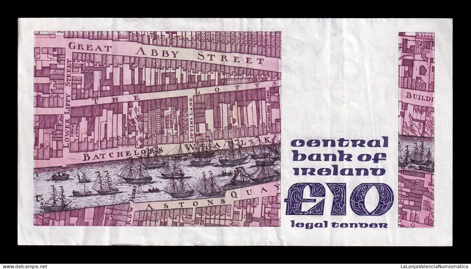 Irlanda Ireland 10 Pounds Swift 1987 Pick 72b Mbc/Ebc Vf/Xf - Irlanda