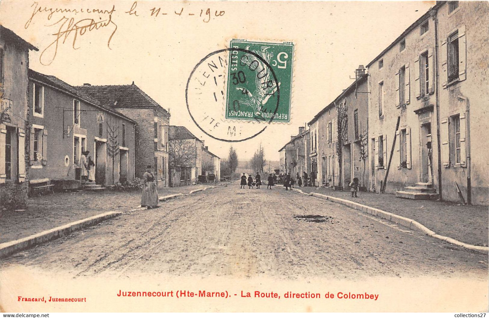 52-JUZENNECOURT- LA ROUTE DIRECTION DE COLOMBEY - Juzennecourt
