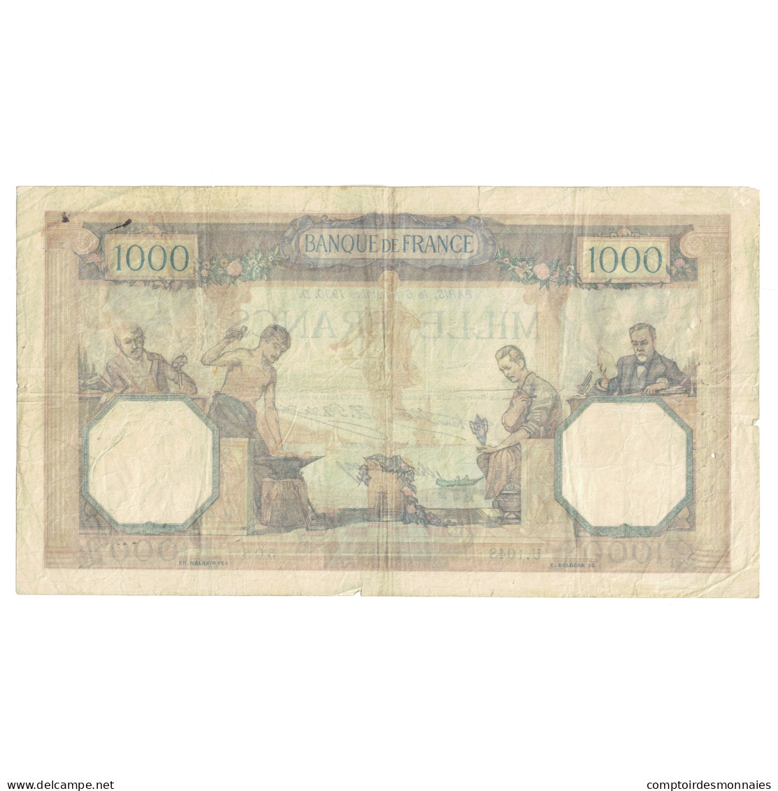 France, 1000 Francs, Cérès Et Mercure, 1930, U.1048 505, TB+, Fayette:37.05 - 1 000 F 1927-1940 ''Cérès Et Mercure''