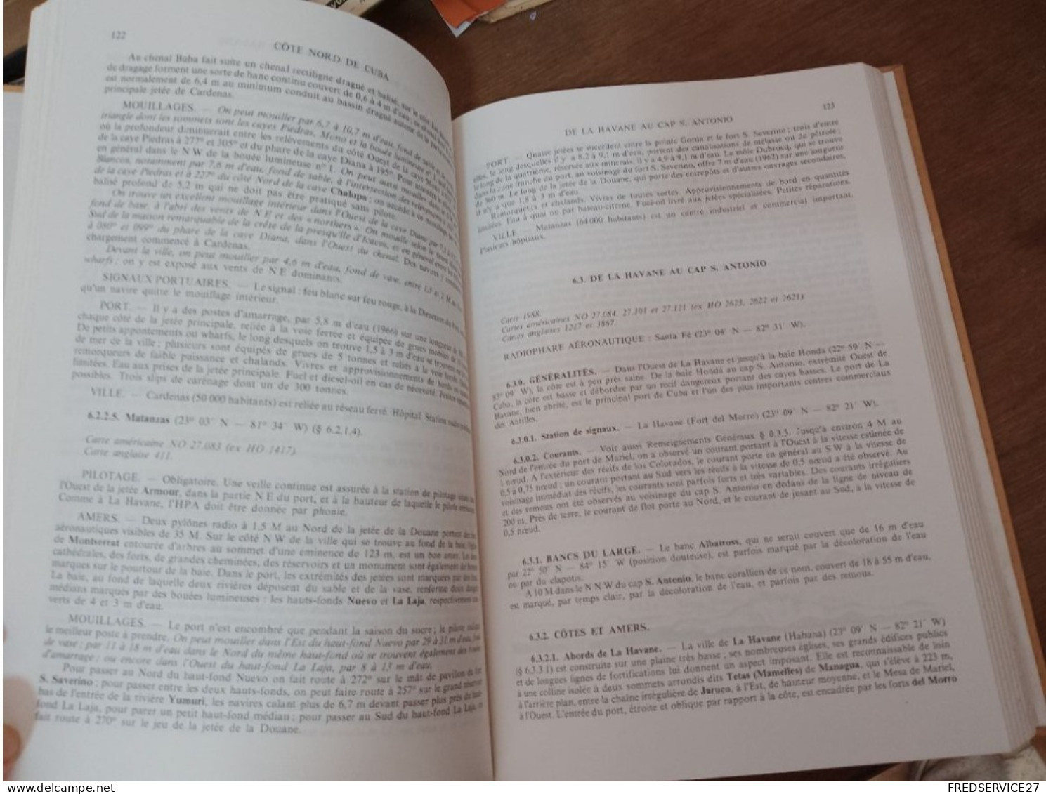 118 //  ANTILLES ET ILES BERMUDES FLORIDE / INSTRUCTIONS NAUTIQUES / SCE HYDROGRAPHIQUE ET OCEANOGRAPHIQUE....1973 - Boten