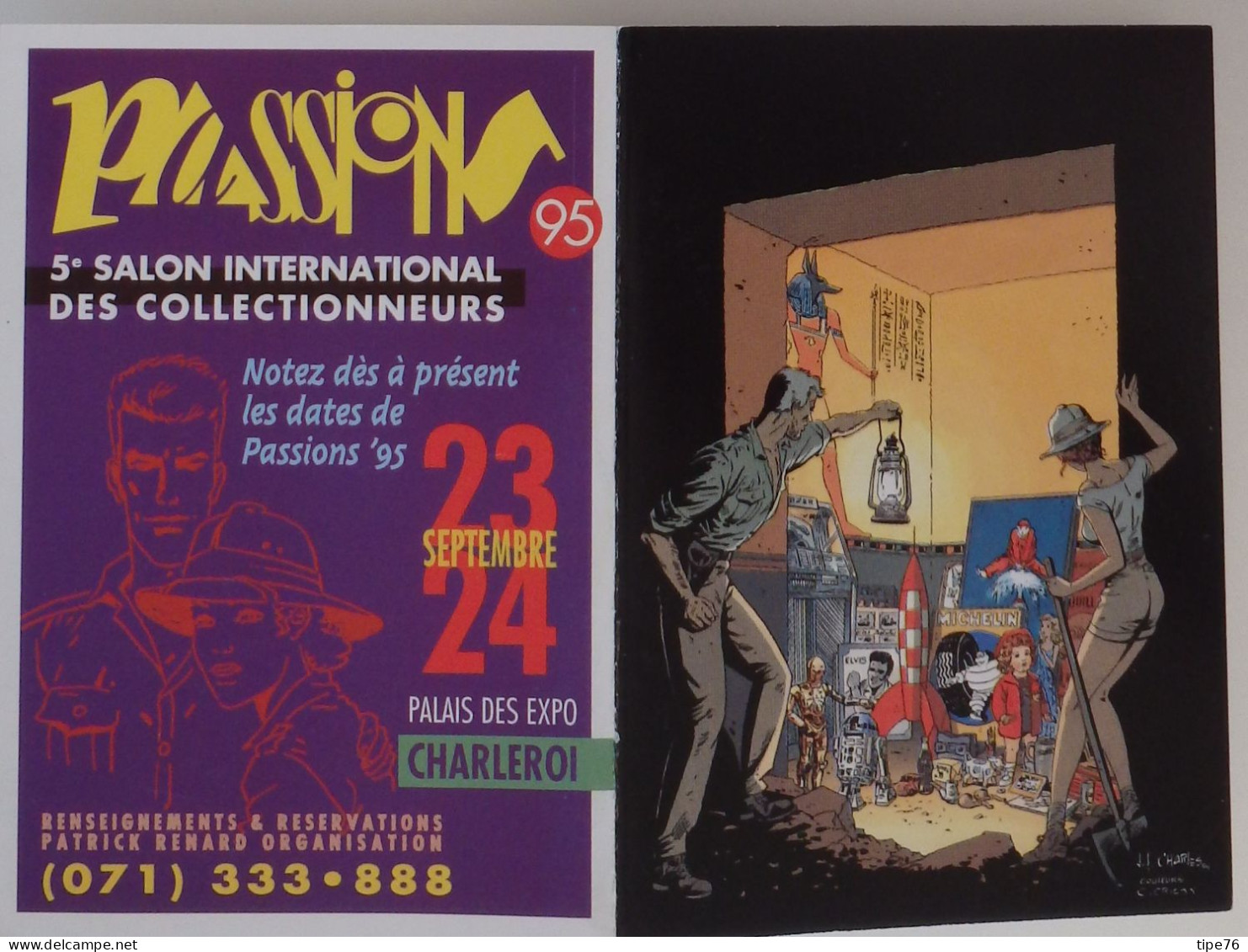 Petit Calendrier De Poche 1995 Salon International Des Collectionneurs Charleroi Illustration Michelin Fusée... - Formato Grande : 1991-00