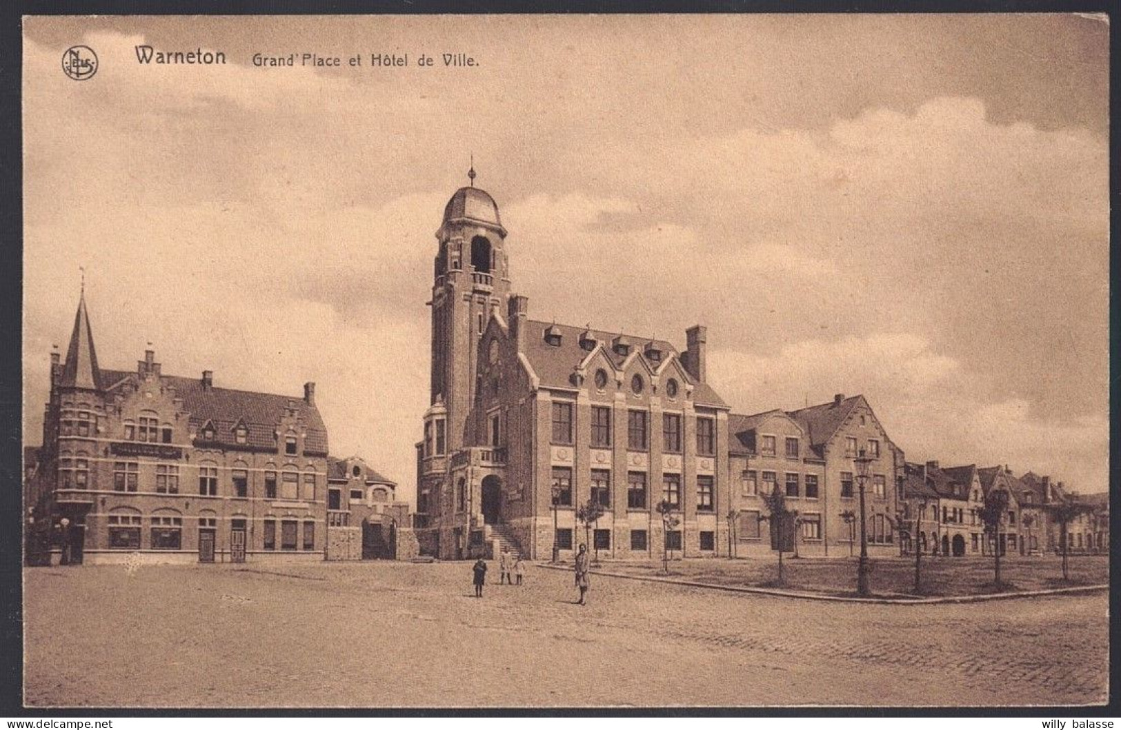 +++ CPA - WARNETON - Grand' Place Et Hôtel De Ville   // - Komen-Waasten