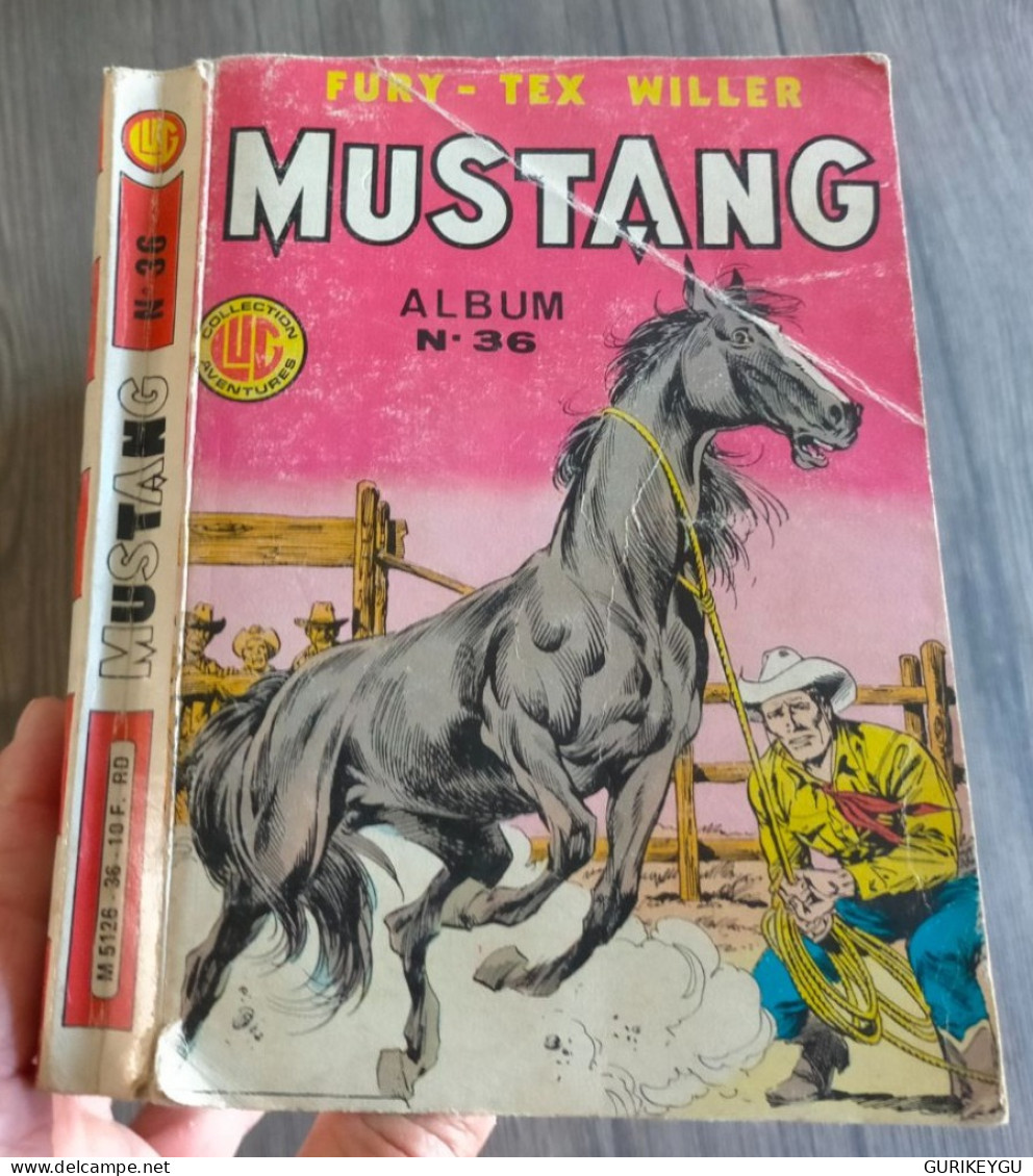 ALBUM Reliure MUSTANG   N° 36 Avec N°107.108.109 TEX WILLER FURY   Dedans LUG 1985 - Tintin