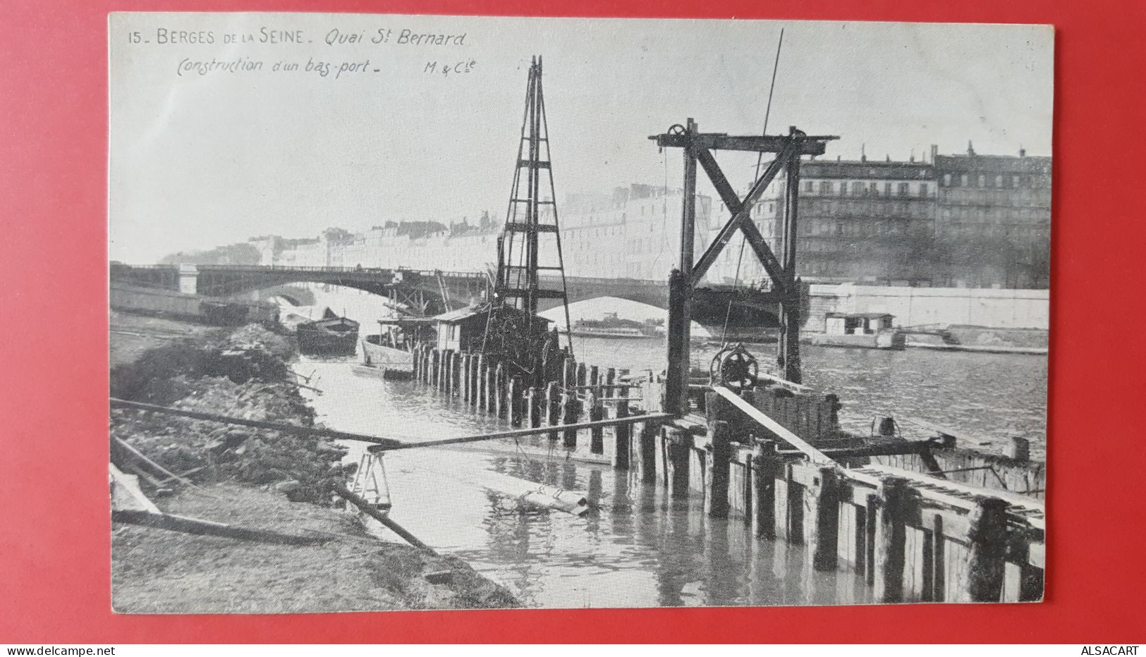 Berges De La Seine , Quai St Bernard , Construction D'un Bas Port - La Seine Et Ses Bords