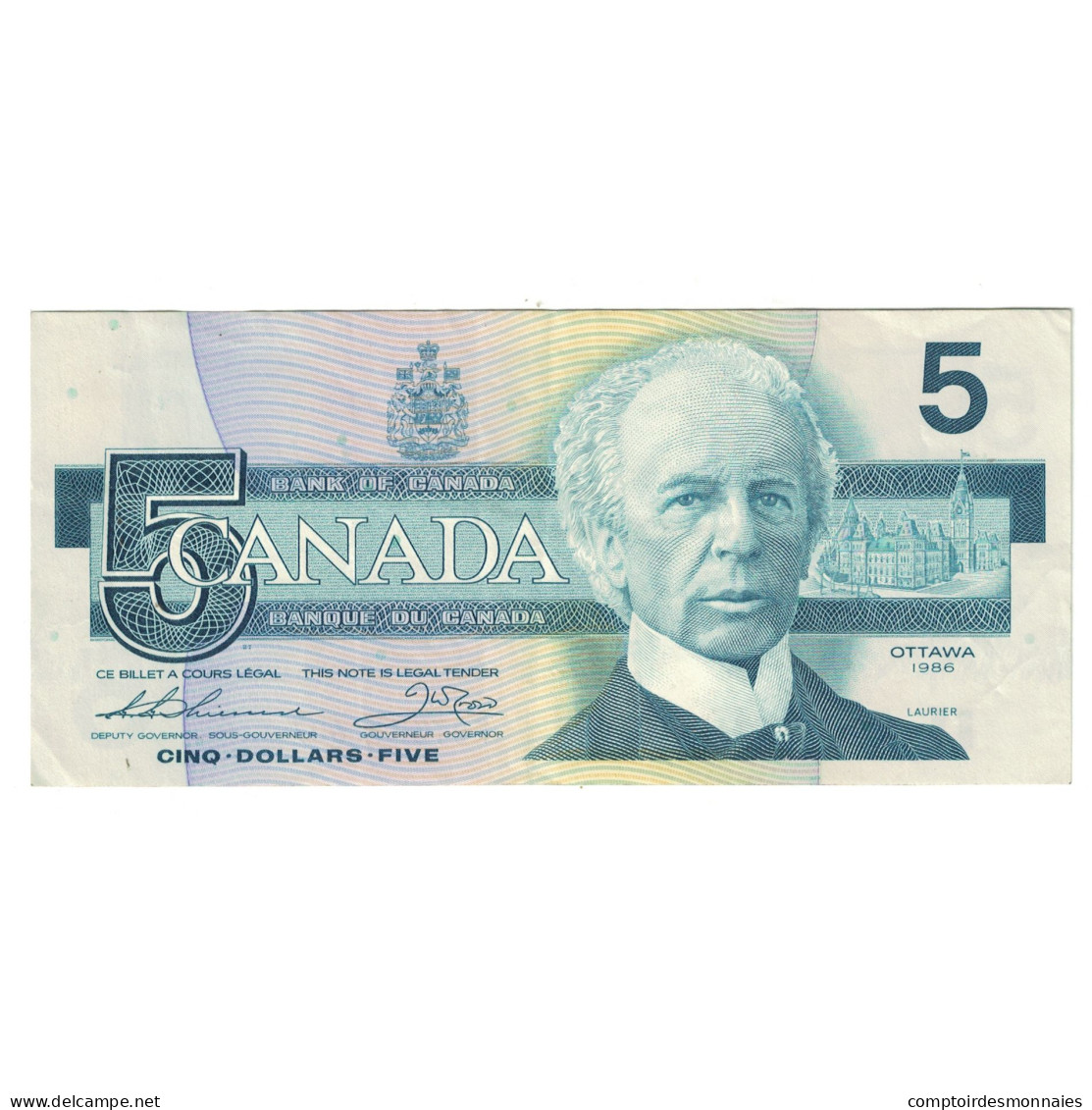 Billet, Canada, 5 Dollars, 1986, KM:95a2, SUP - Canada
