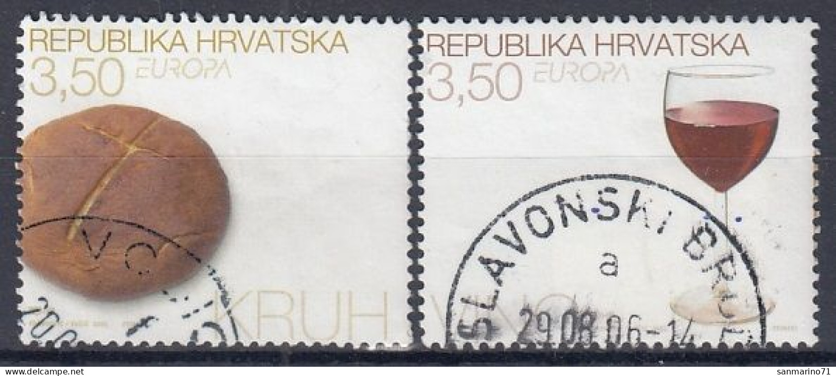 CROATIA 718-719,used,falc Hinged,food - Alimentation