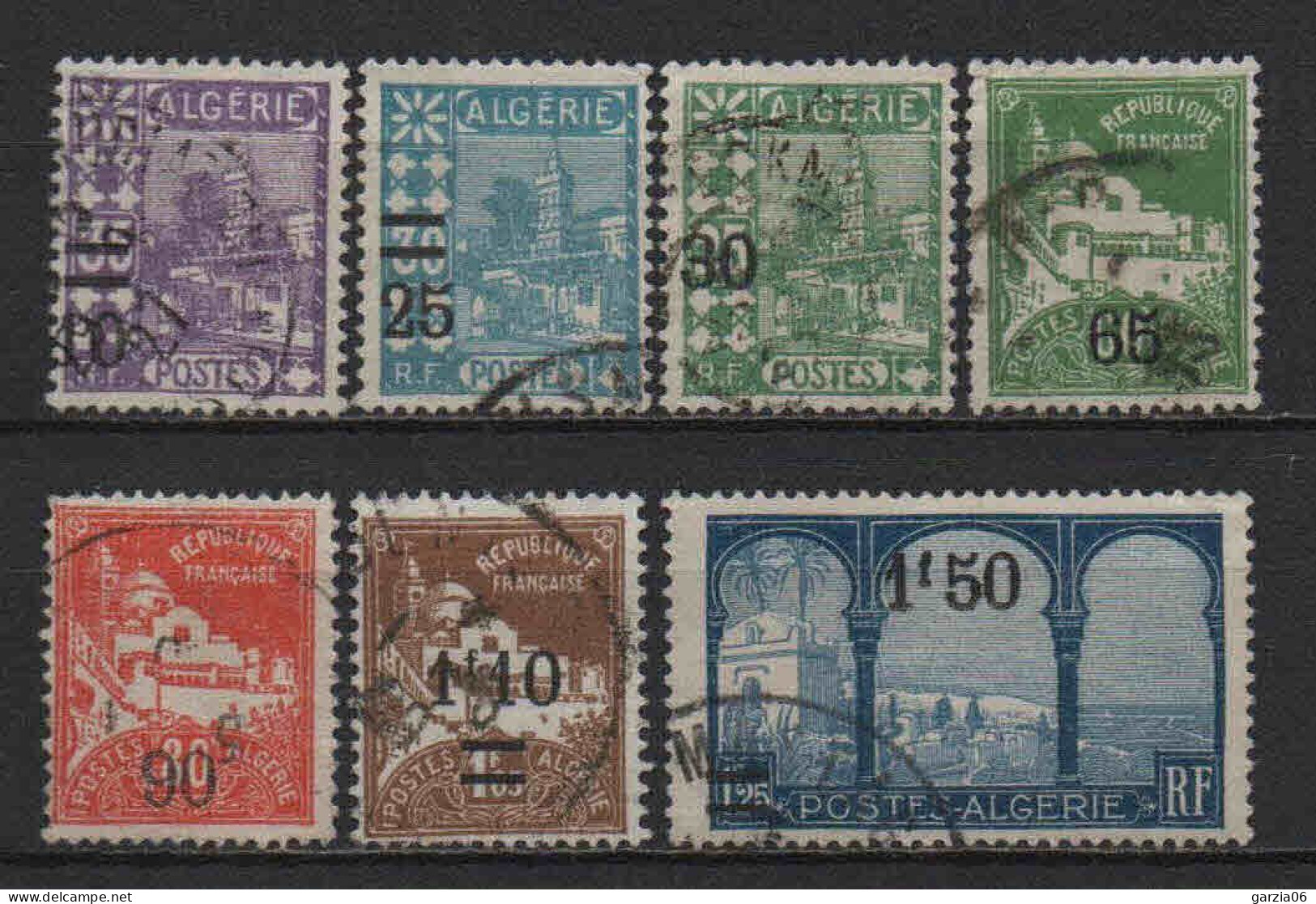 Algérie - 1927 - Tb Antérieurs Surch  - N° 71 à 77 - Oblit - Used - Used Stamps