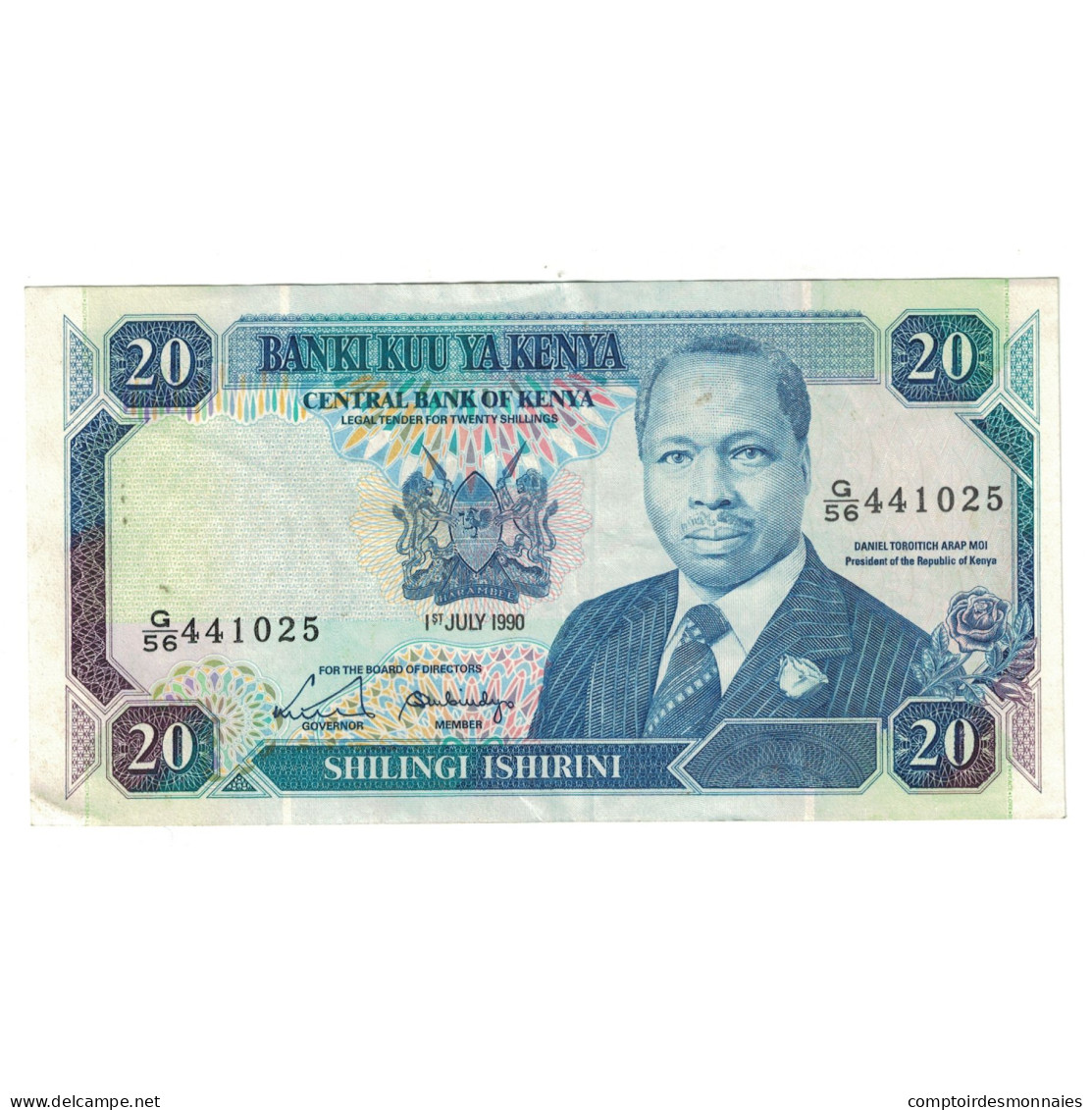 Billet, Kenya, 20 Shillings, 1990, 1990-07-01, KM:25c, SUP - Kenya