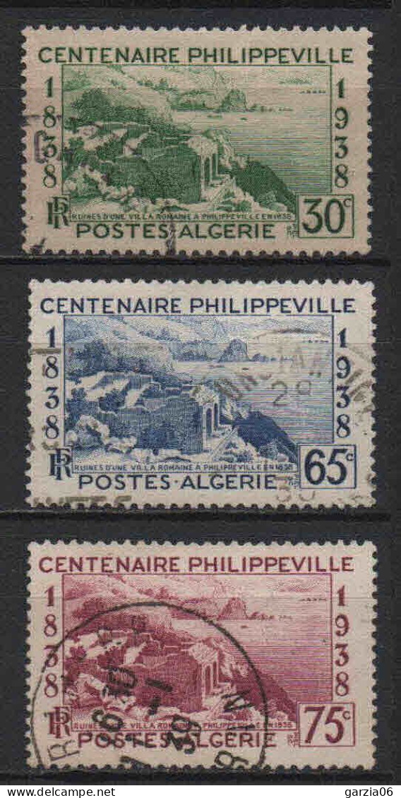 Algérie - 1938 - Centenaire De Philippeville   - N° 142 à 144  - Oblit  - Used - Oblitérés