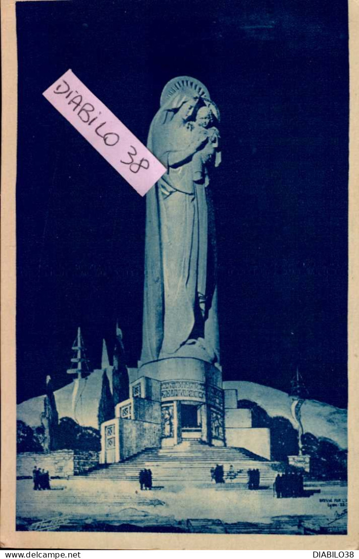 SANCTUAIRE DE NOTRE-DAME DU SACRE-COEUR . LE MAS-RILLIER PAR MIRIBEL  ( AIN )  LA PLUS HAUTE STATUE RELIGIEUSE DU MONDE - Monumenti