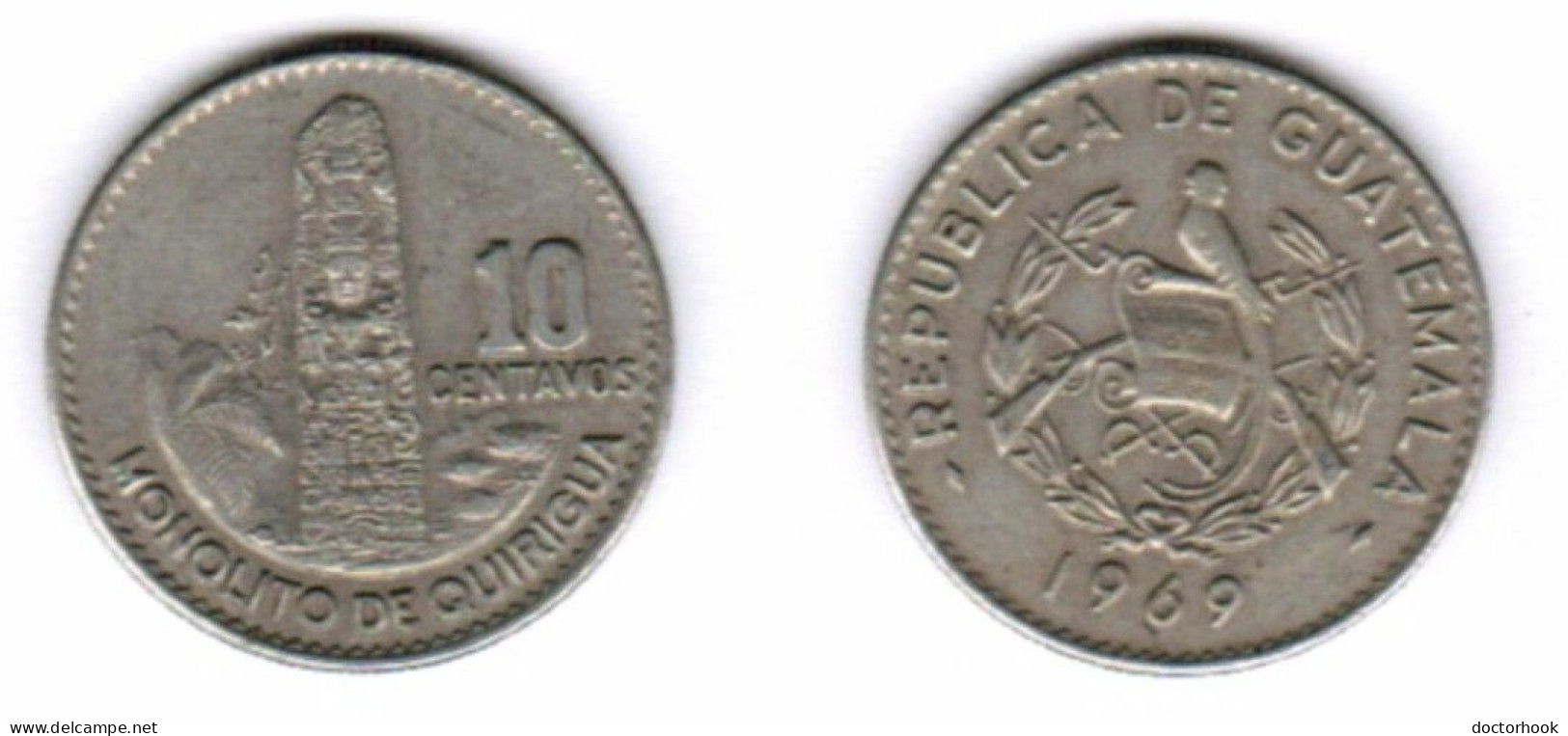 GUATEMALA   10 CENTAVOS 1969 (KM # 267) #7242 - Guatemala