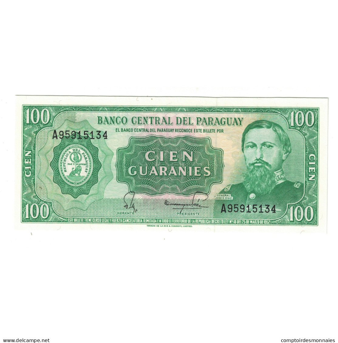 Billet, Paraguay, 100 Guaranies, KM:199b, NEUF - Paraguay