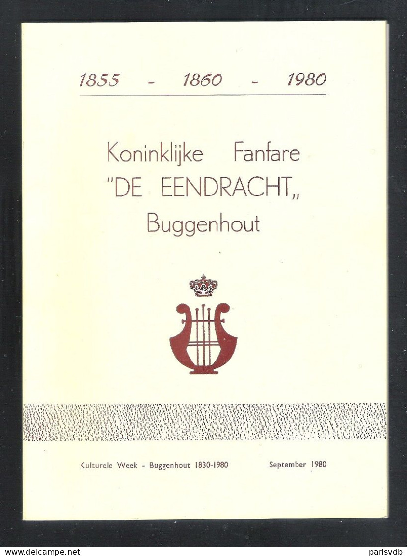 KONINKLIJKE FANFARE "DE EENDRACHT" BUGGENHOUT -1855-1860-1980 - SEPTEMBER 1980 - Oud