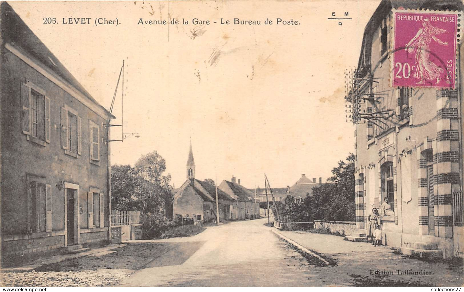 18-LEVET- AVENUE DE LA GARE , LE BUREAU DE POSTE - Autres & Non Classés