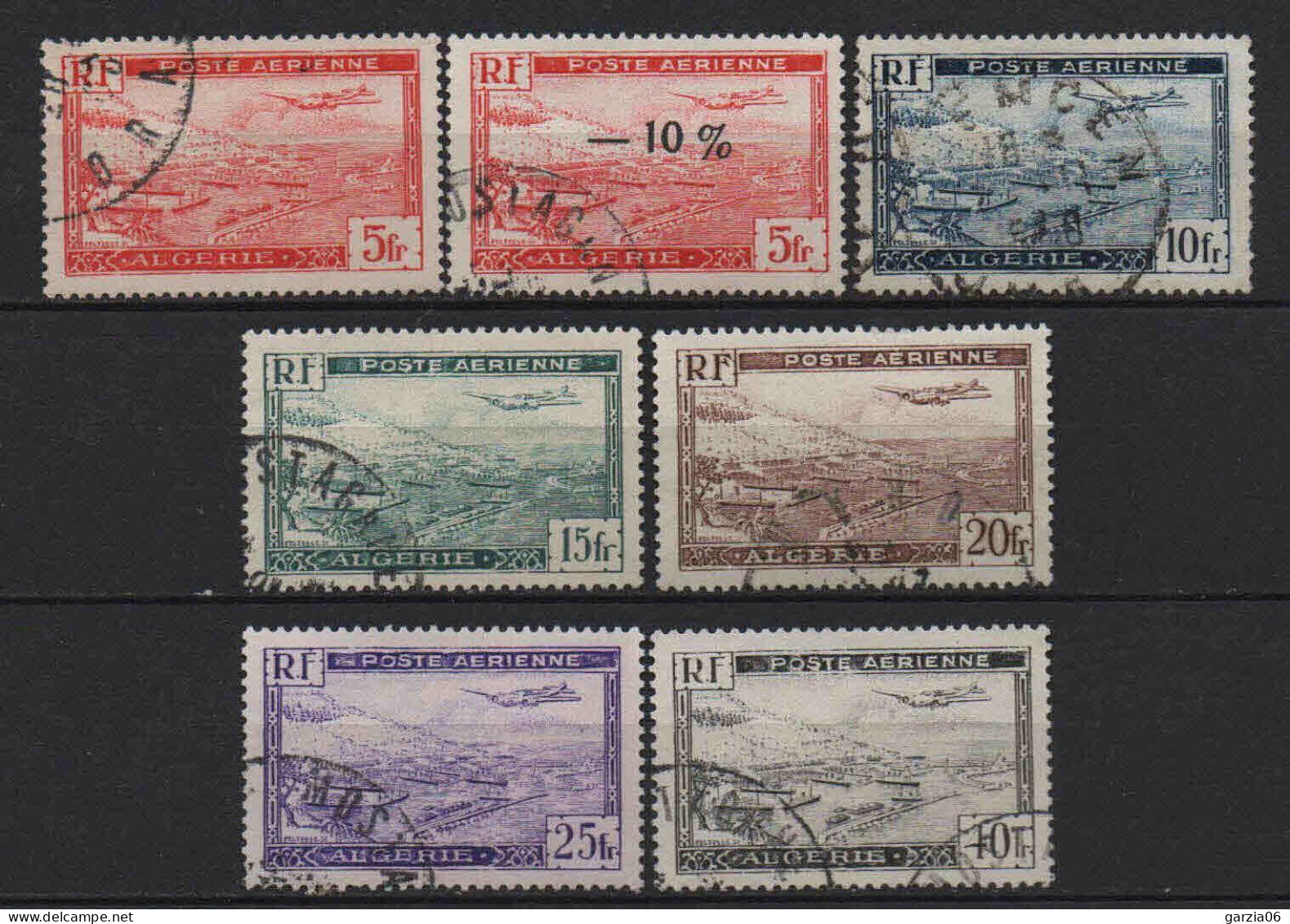 Algérie - 1946 - Rade D' Alger   - PA 1 à 6 -  Oblit  - Used - Poste Aérienne