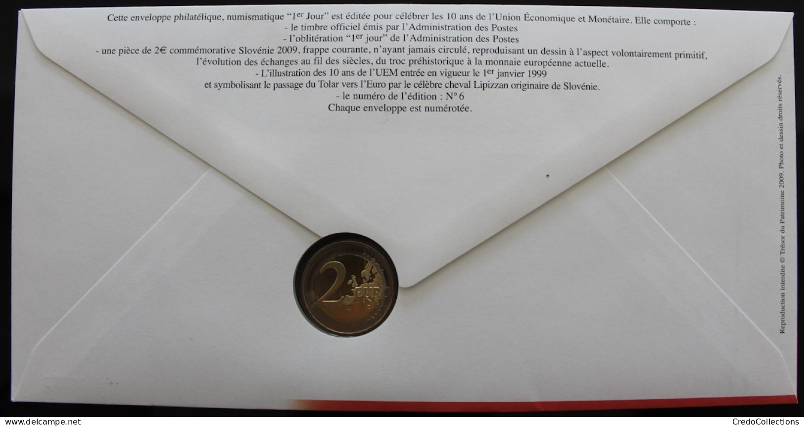 SLOVENIE - Enveloppe 1er Jour + 2€ 2009 (10 Ans De L'UEM) - Slovenië