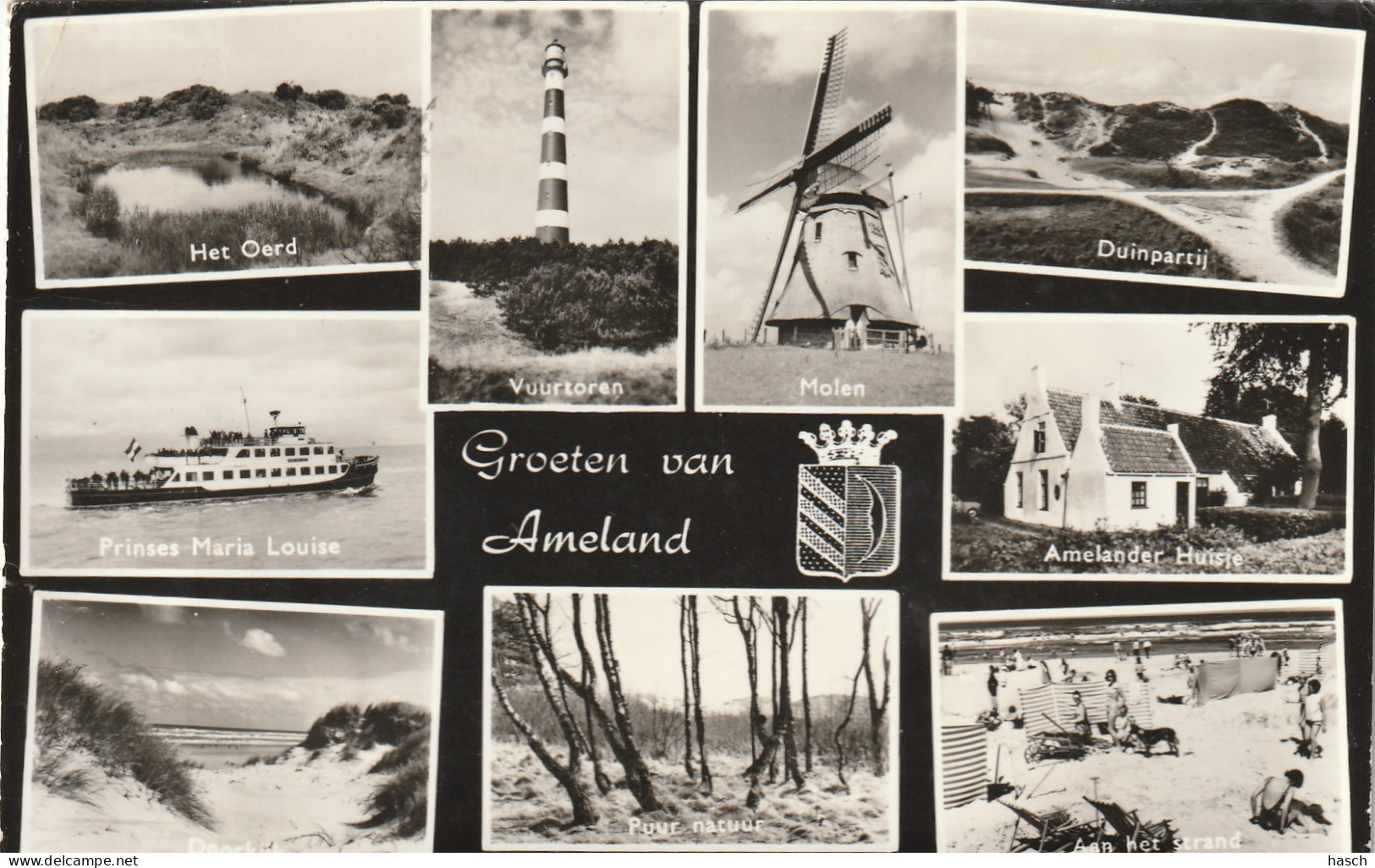 4906 64 Ameland > Groeten Uit Ameland. (Linksboven Eenkleine Vouw.)  - Ameland