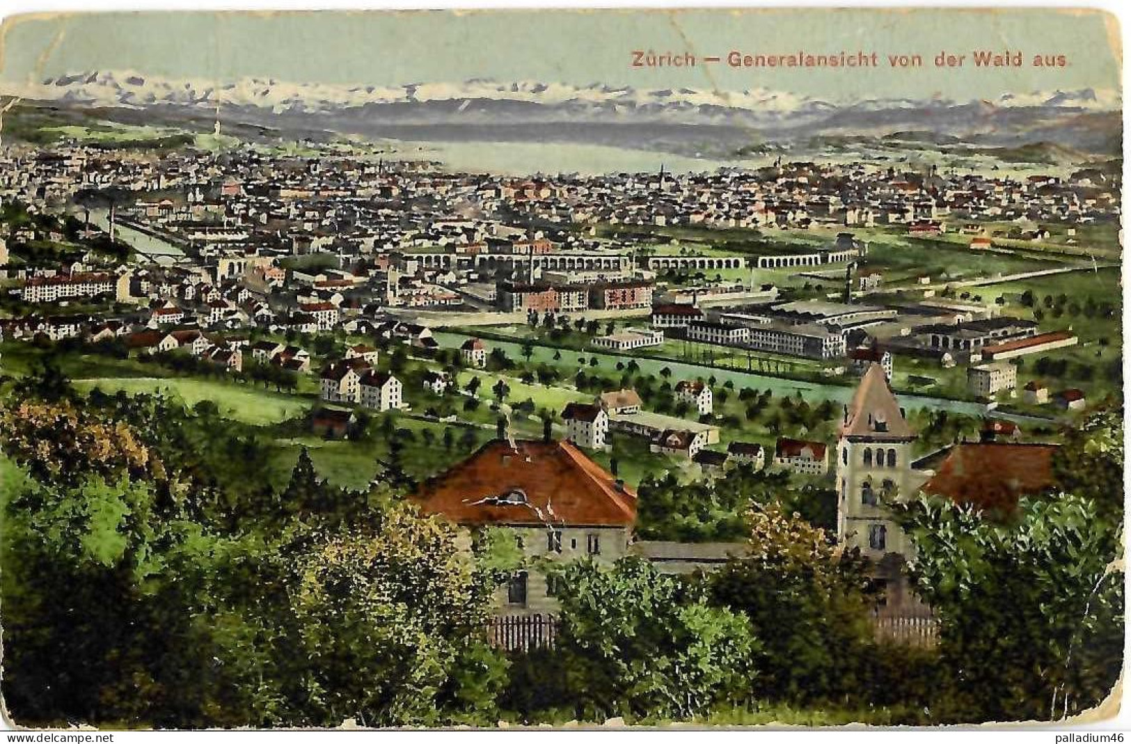 ZURICH Generalansicht Von Der Wald Aus  - Circulé Le 31.07.1914 - Wilhelm Frey Basel No 614 - Wald