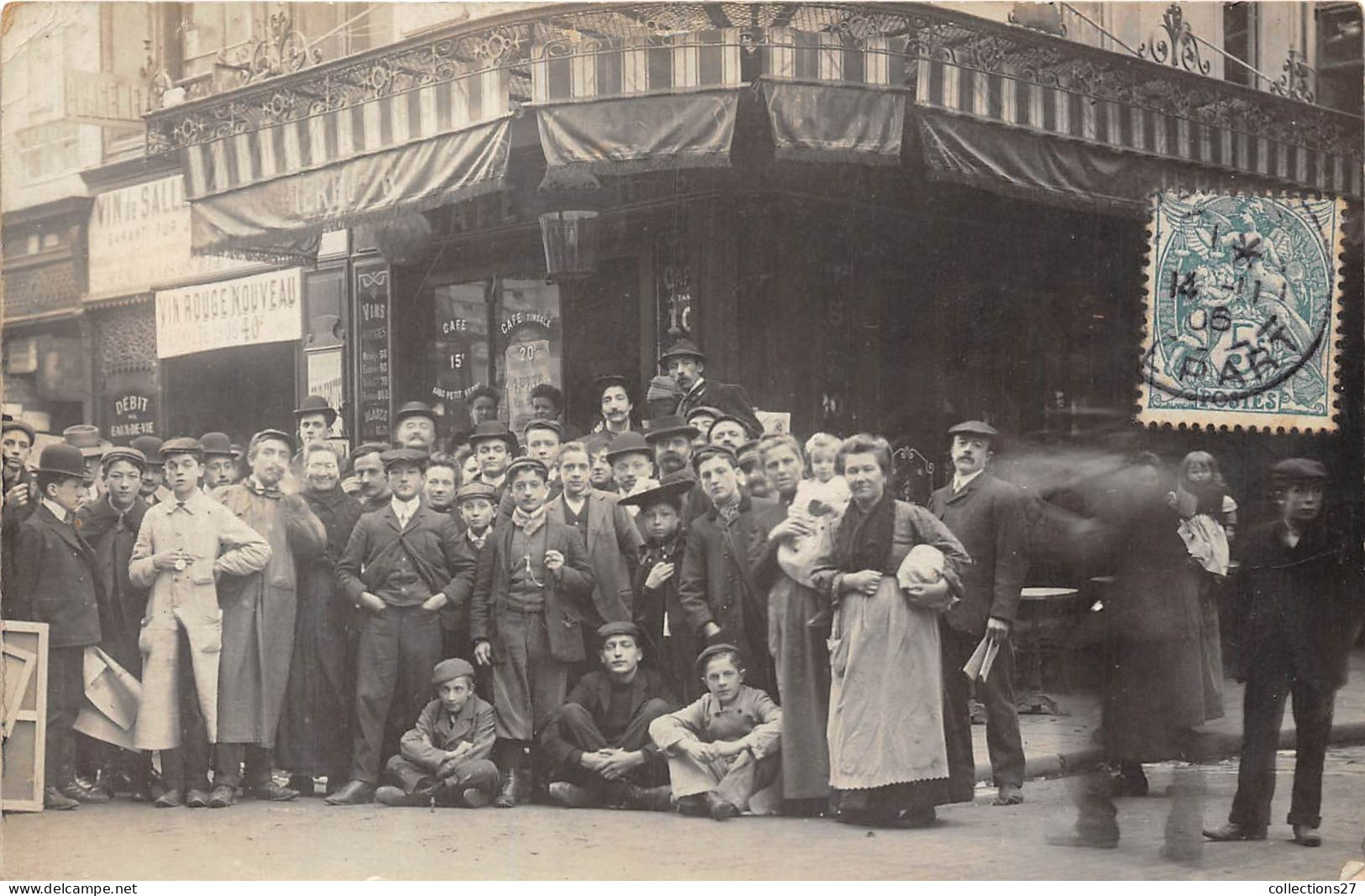 PARIS-CARTE-PHOTO- CAFE - - Cafés, Hôtels, Restaurants