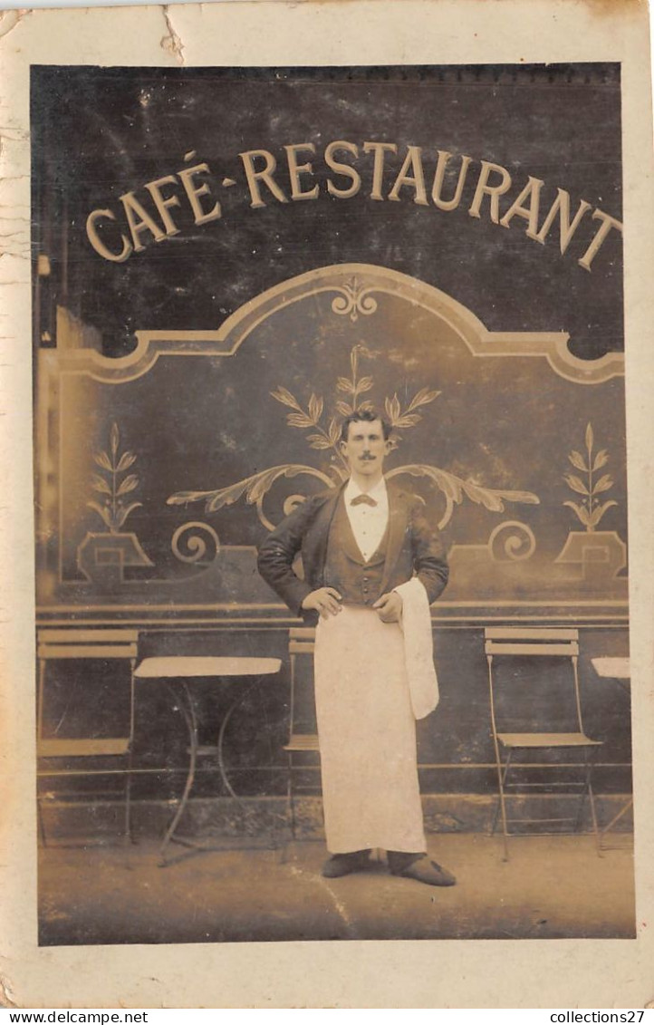 PARIS-CARTE-PHOTO- CAFE GARCON DE CAFE - Pubs, Hotels, Restaurants